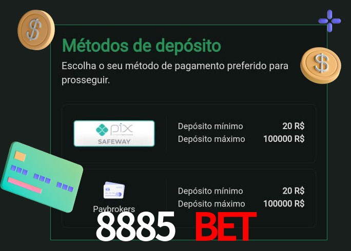 O cassino 8885 bet oferece uma grande variedade de métodos de pagamento